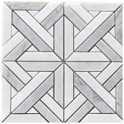 Bianco Carrara Thassos parketa marmora mozaīka